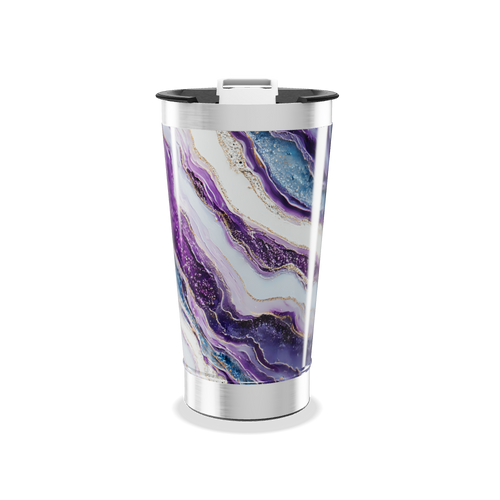 Copo Térmico - Mármore Roxo Aço Inox