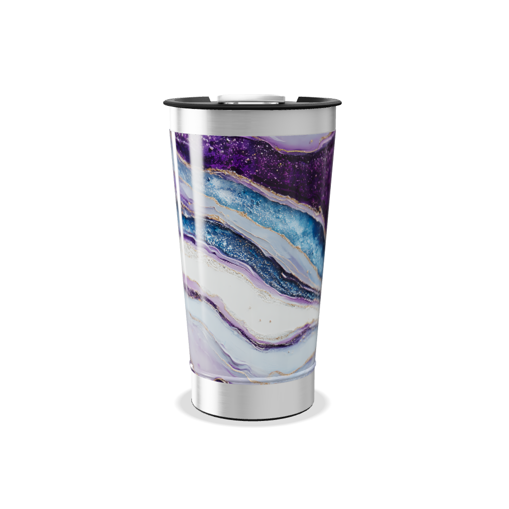 Copo Térmico - Mármore Roxo Aço Inox