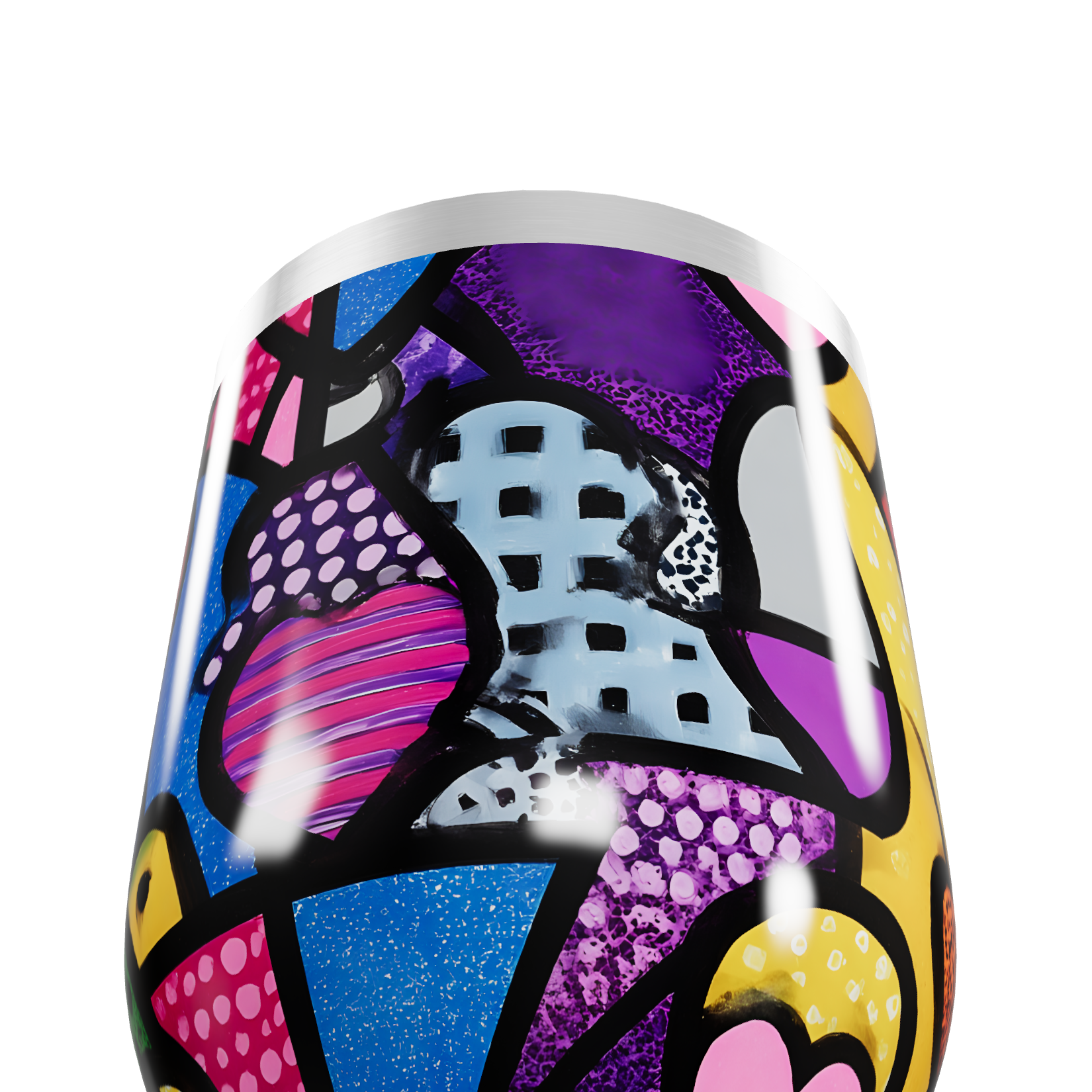 Copo Térmico Slim - Estampa Colorida Abstrata