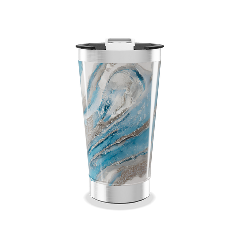 Copo Térmico - Azul Marmorizado Inox