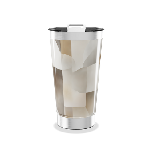 Copo Térmico - Geométrico Bege Aço Inox
