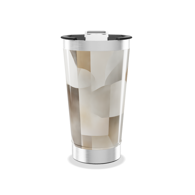 Copo Térmico - Geométrico Bege Aço Inox