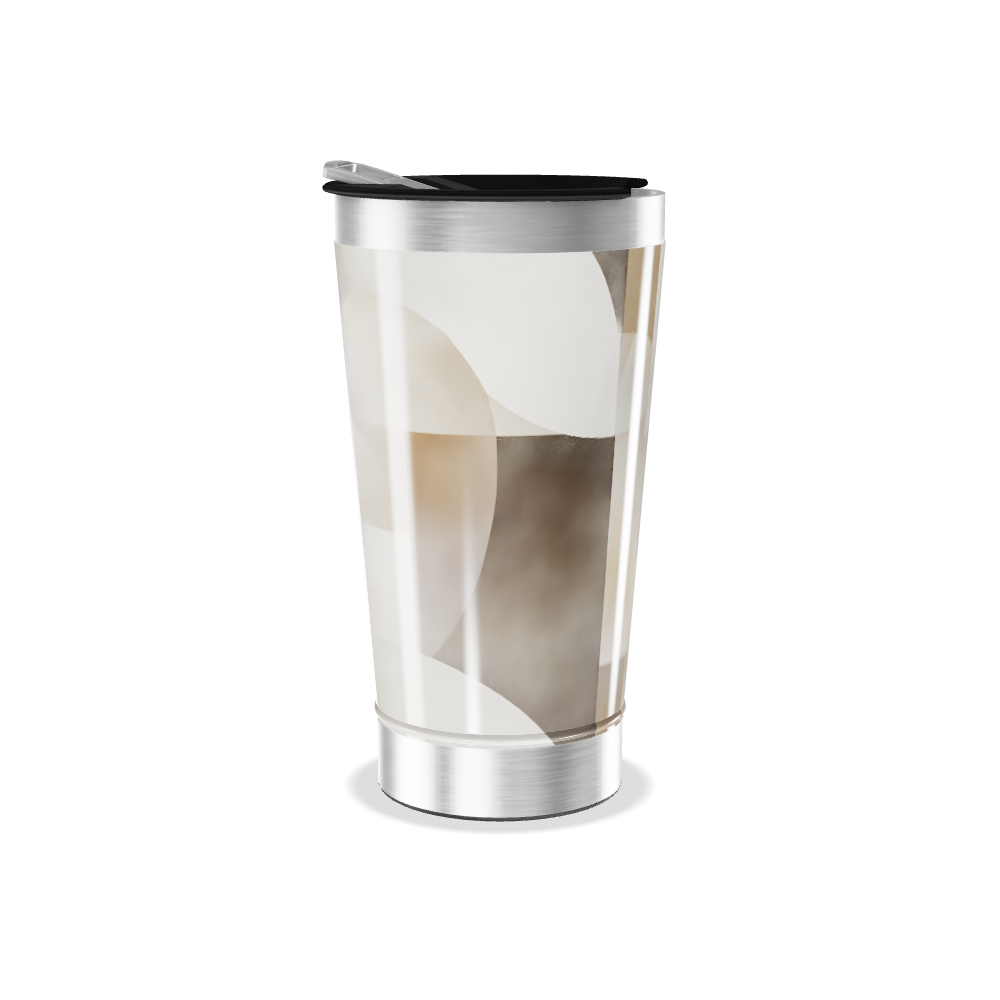 Copo Térmico - Geométrico Bege Aço Inox