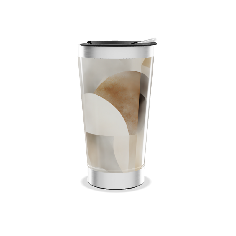 Copo Térmico - Geométrico Bege Aço Inox