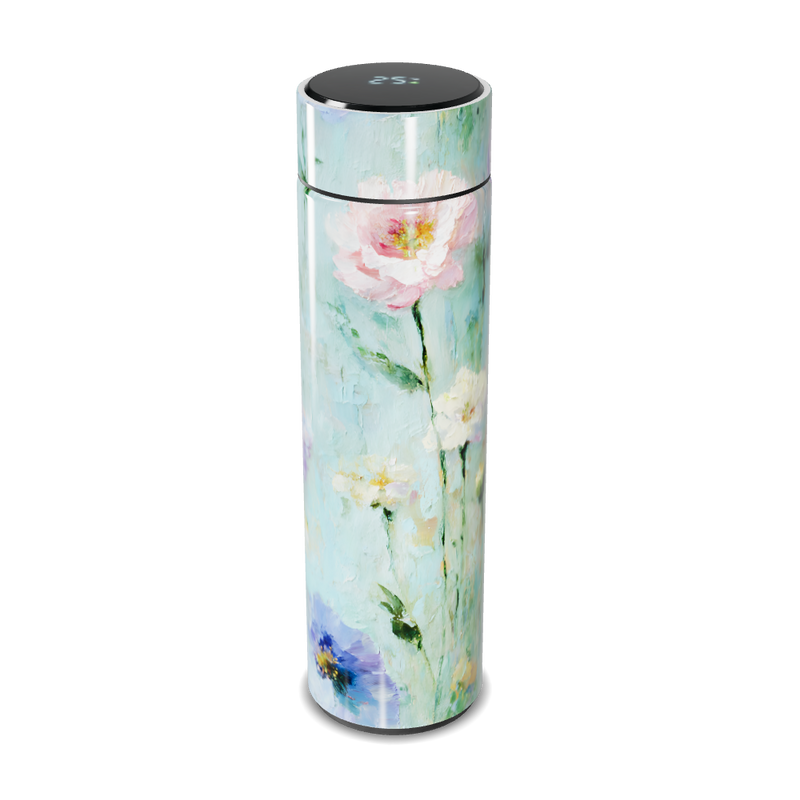 Garrafa Térmica Touch - Floral Pintura Azul