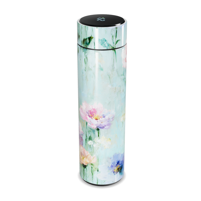 Garrafa Térmica Touch - Floral Pintura Azul