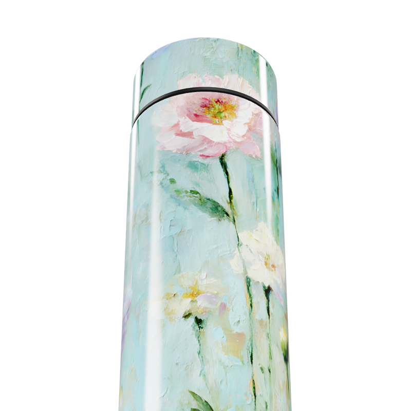 Garrafa Térmica Touch - Floral Pintura Azul