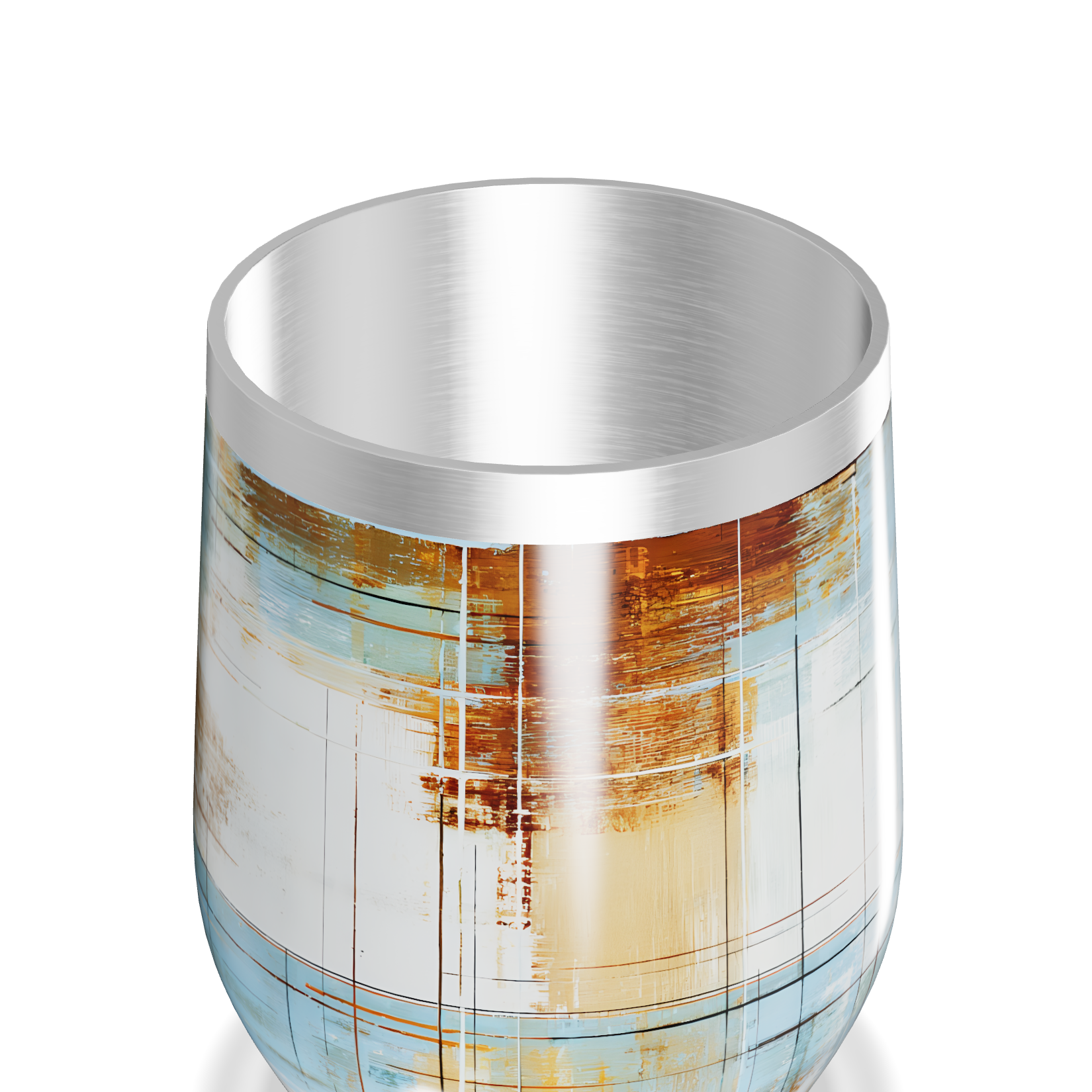 Copo Térmico Slim - Design Abstrato Multicolorido