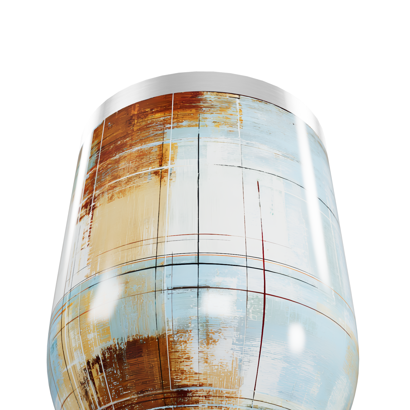 Copo Térmico Slim - Design Abstrato Multicolorido