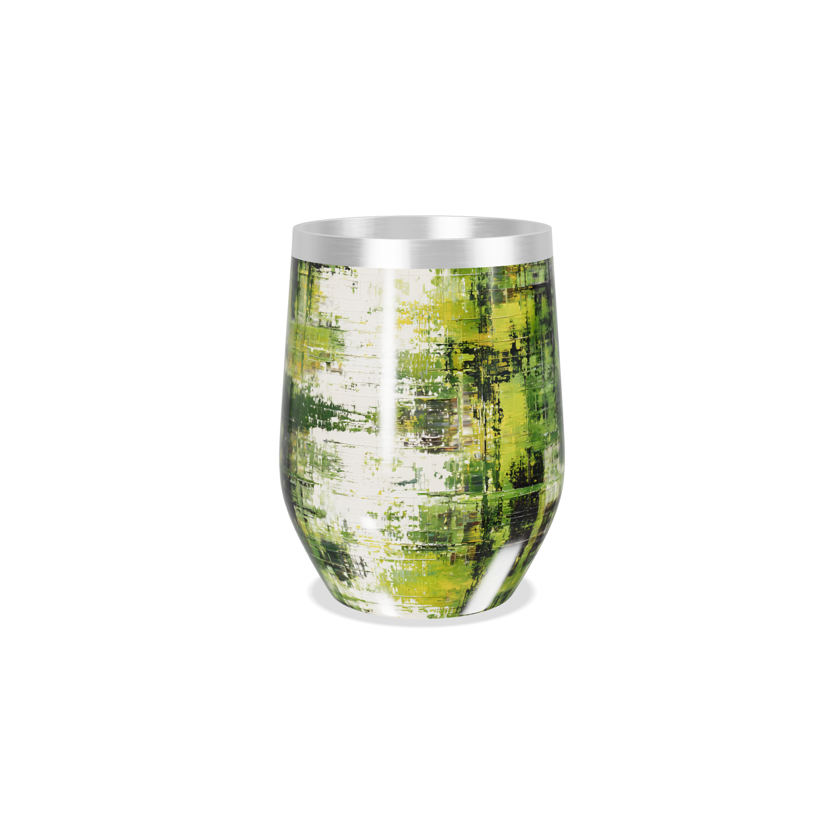 Copo Térmico Slim - Estampa Abstrata Verde