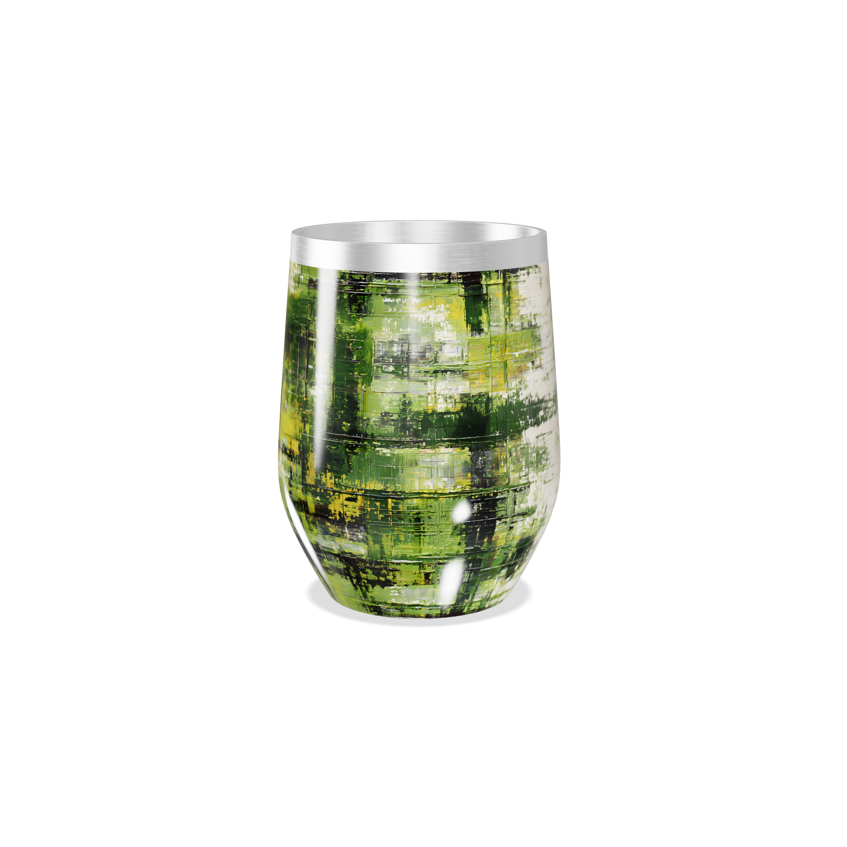 Copo Térmico Slim - Estampa Abstrata Verde