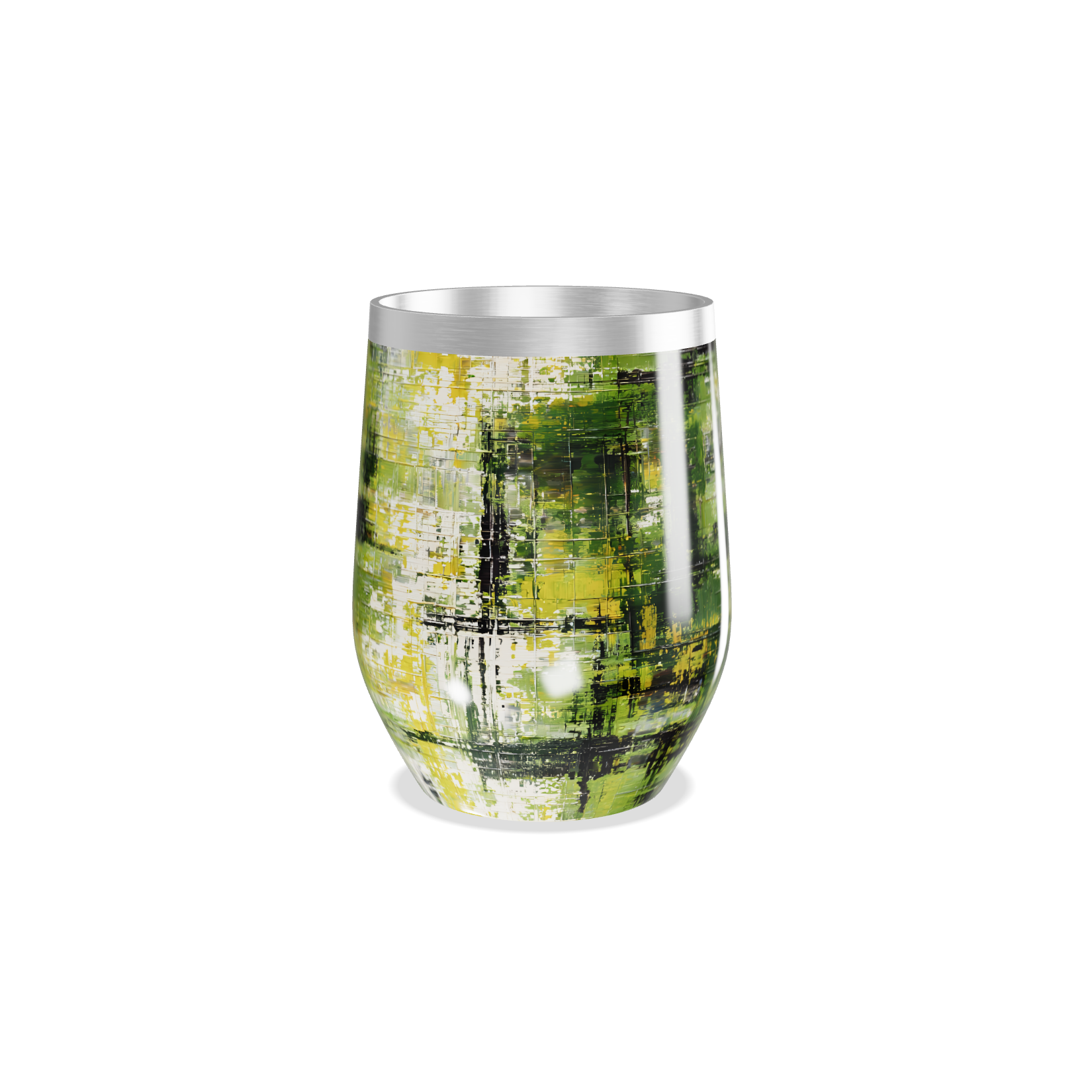 Copo Térmico Slim - Estampa Abstrata Verde