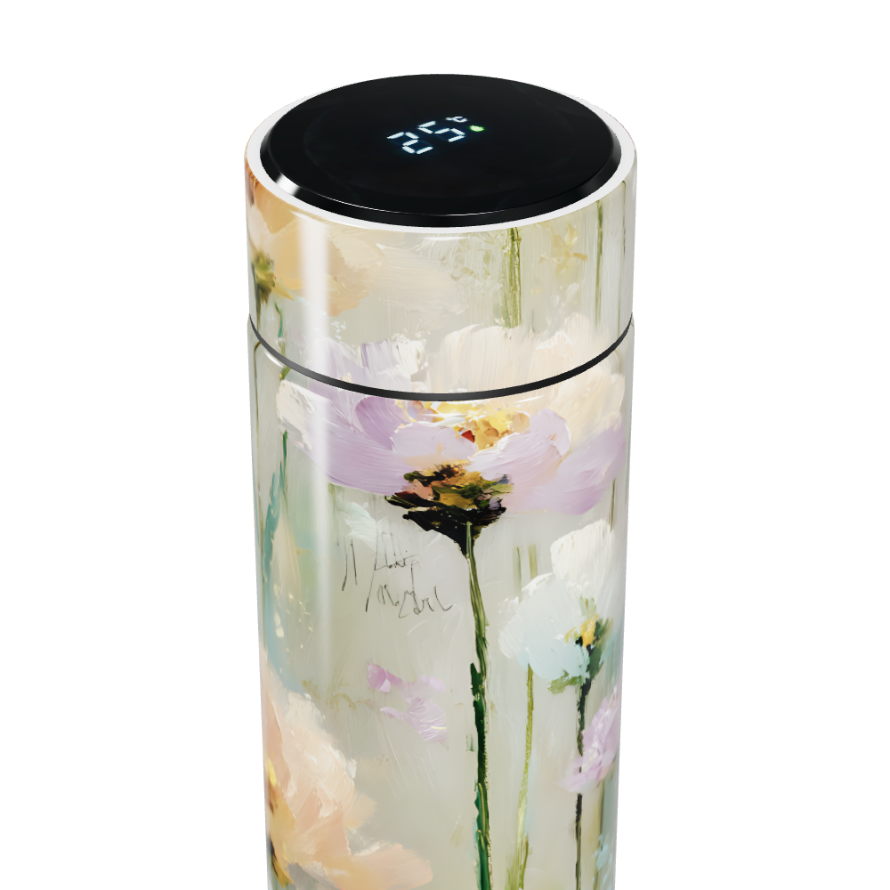 Garrafa Térmica Touch - Floral com Display Digital