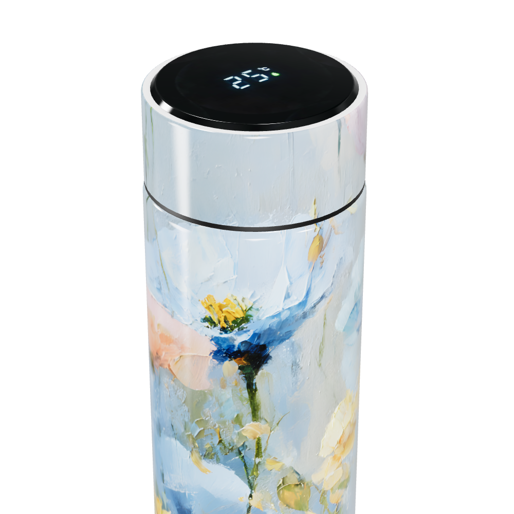 Garrafa Térmica Touch - Floral Colorida Aço