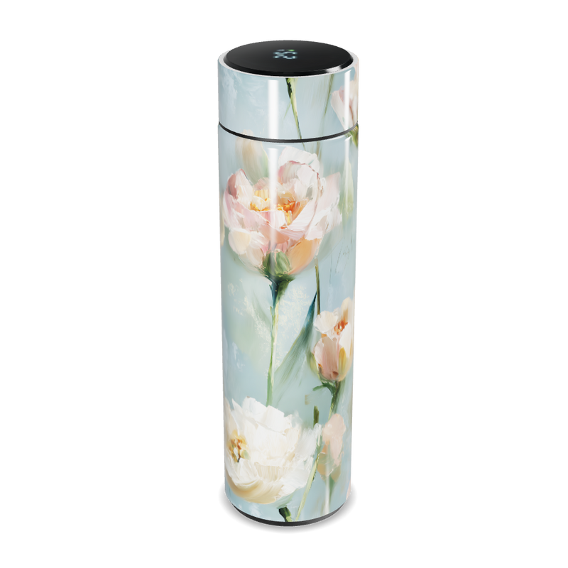 Garrafa Térmica Touch - Floral Azul