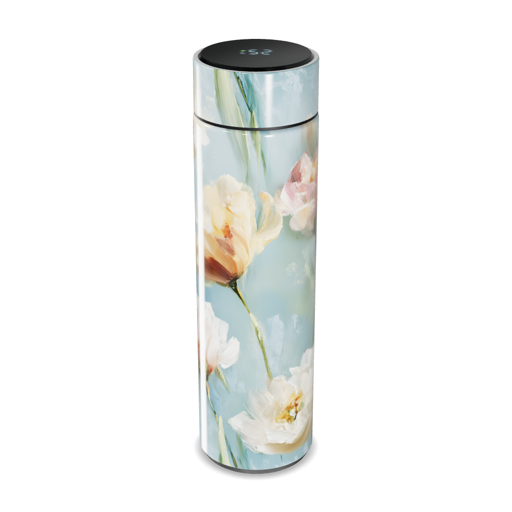 Garrafa Térmica Touch - Floral Azul