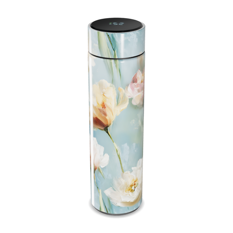 Garrafa Térmica Touch - Floral Azul