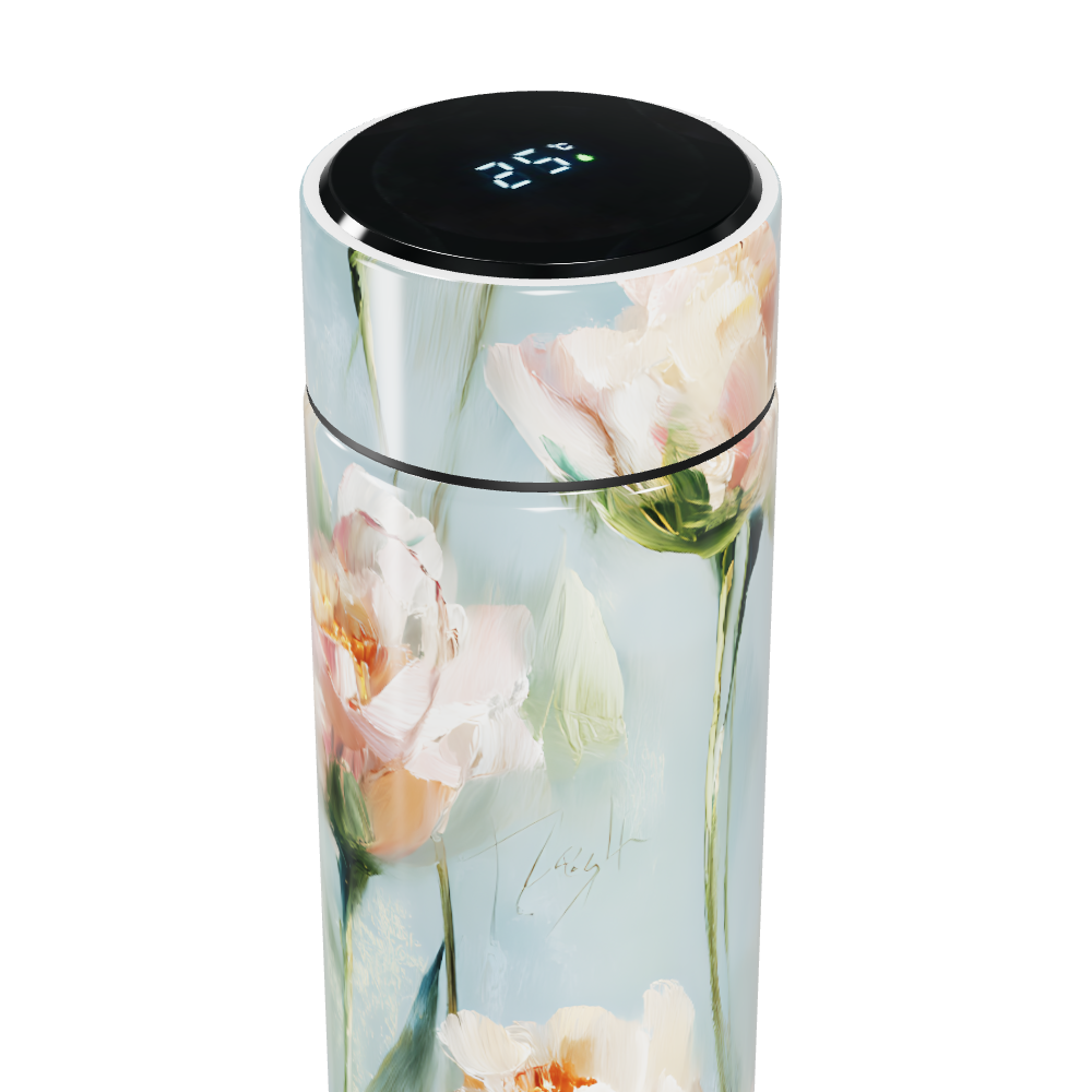 Garrafa Térmica Touch - Floral Azul