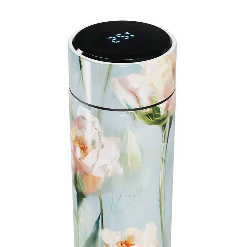 Garrafa Térmica Touch - Floral Azul