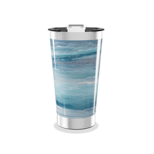 Copo Térmico - Azul Marmorizado Inox