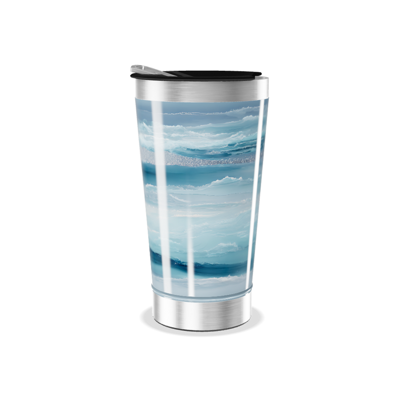 Copo Térmico - Azul Marmorizado Inox