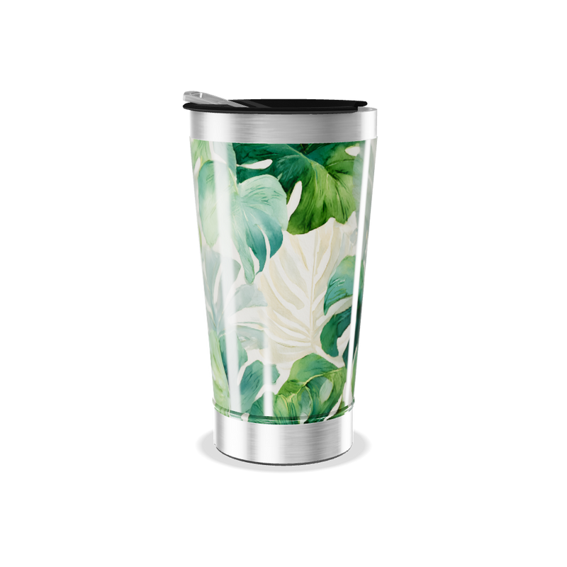 Copo Térmico - Folhagem Verde Aço Inox