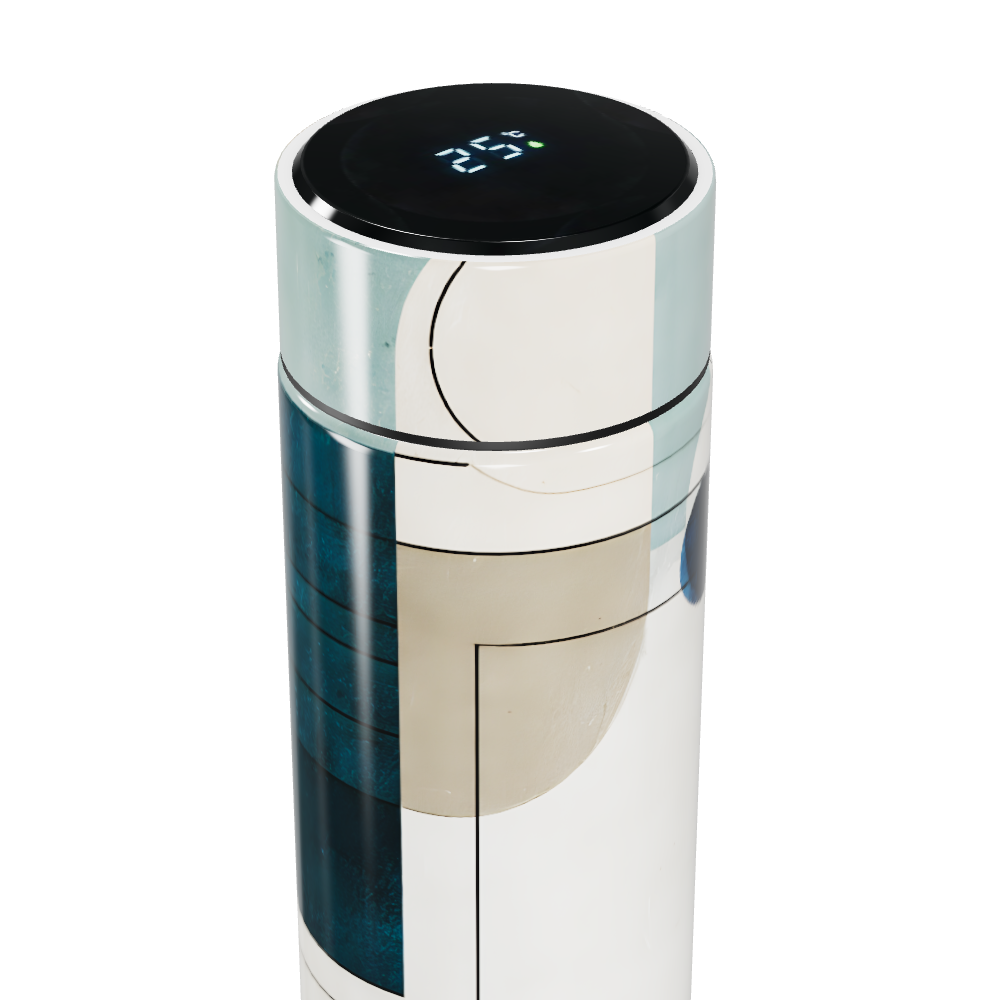 Garrafa Térmica Touch - Estampa Geométrica Colorida