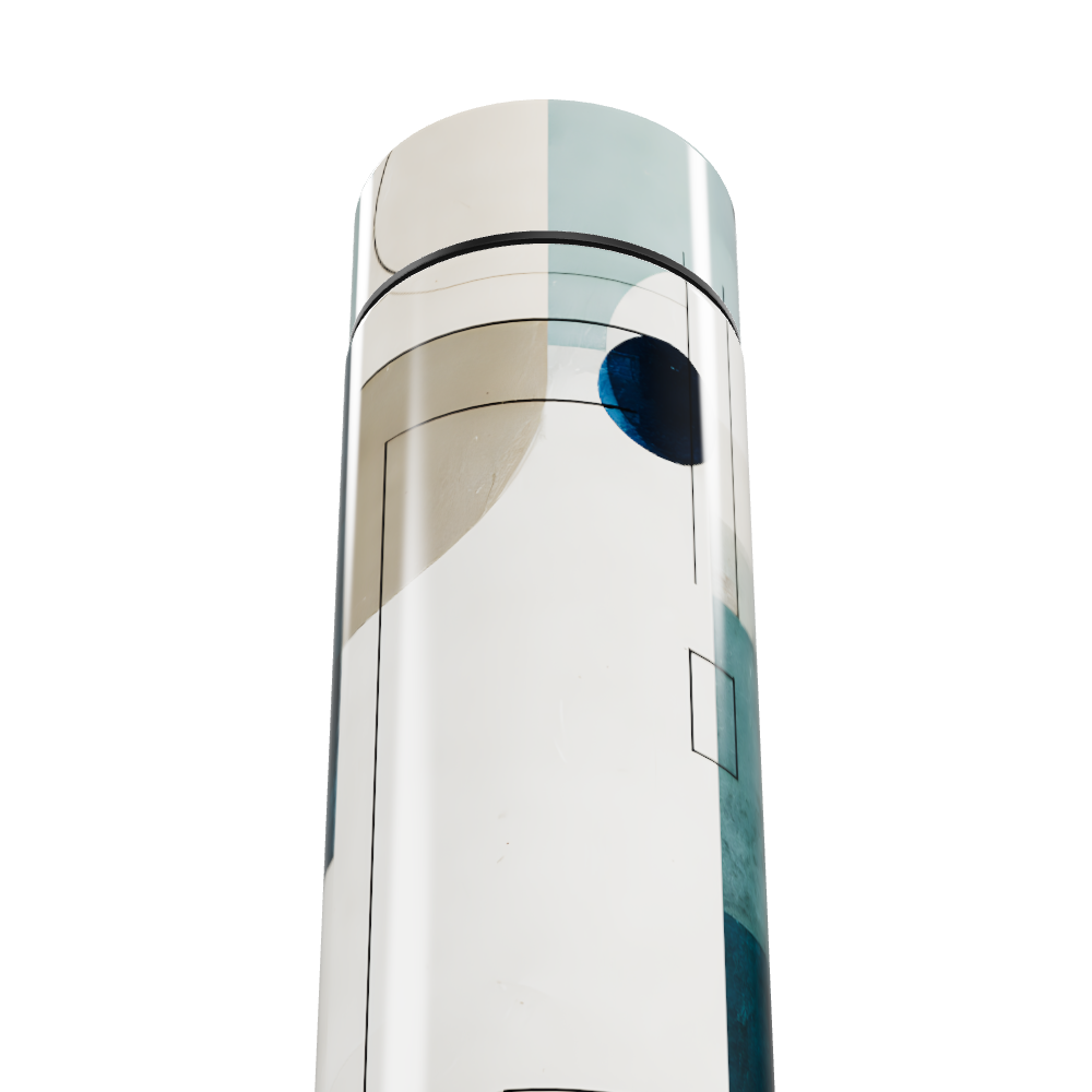 Garrafa Térmica Touch - Estampa Geométrica Colorida