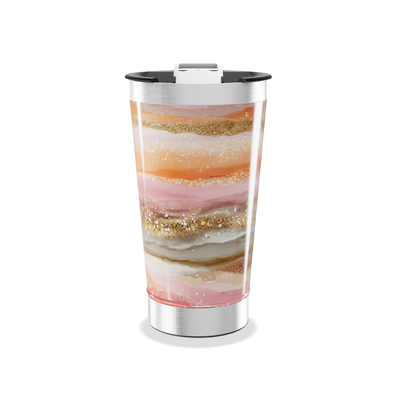 Copo Térmico - Estampa Marmorizada Colorida