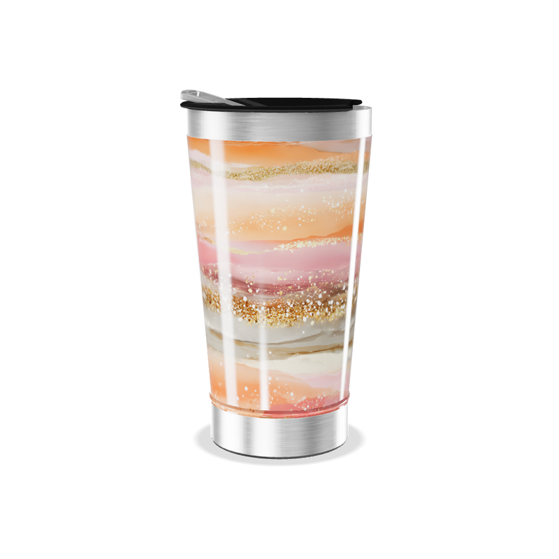 Copo Térmico - Estampa Marmorizada Colorida