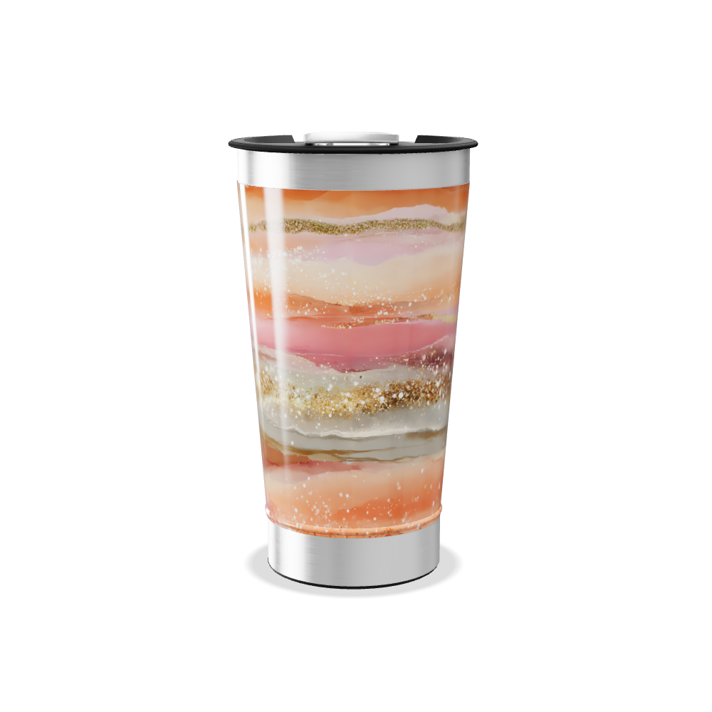 Copo Térmico - Estampa Marmorizada Colorida