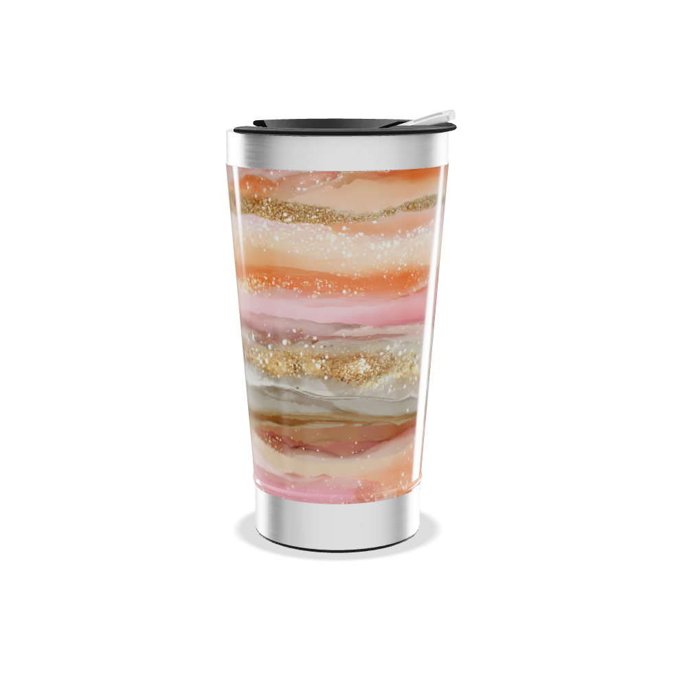 Copo Térmico - Estampa Marmorizada Colorida