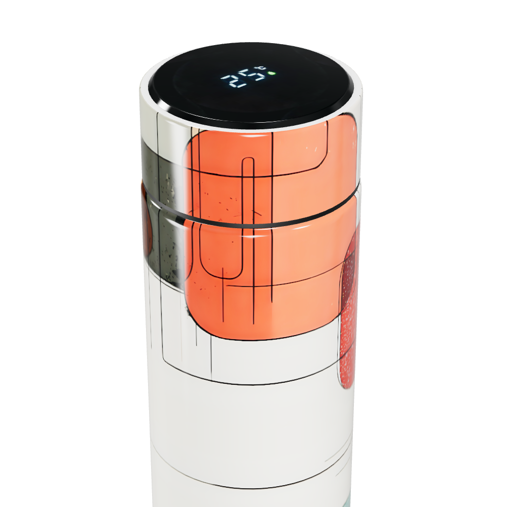 Garrafa Térmica Touch - Estampa Geométrica Colorida