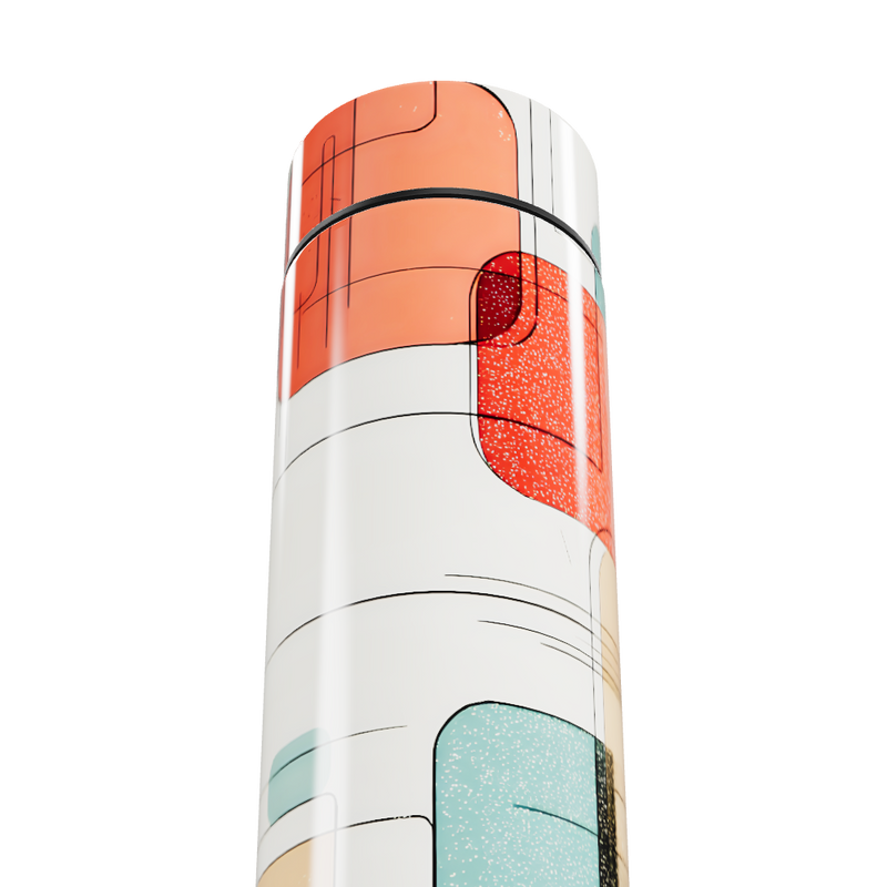 Garrafa Térmica Touch - Estampa Geométrica Colorida