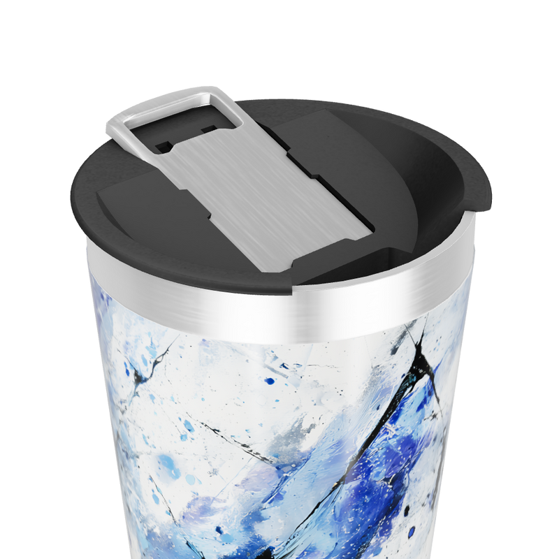 Copo Térmico - Estampa Azul Abstrata