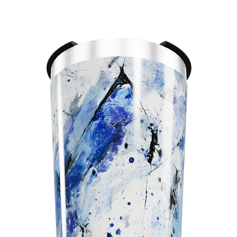 Copo Térmico - Estampa Azul Abstrata