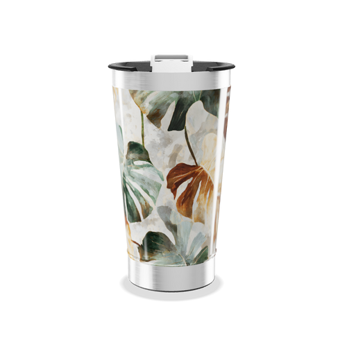 Copo Térmico - Folhas Tropicais Coloridas