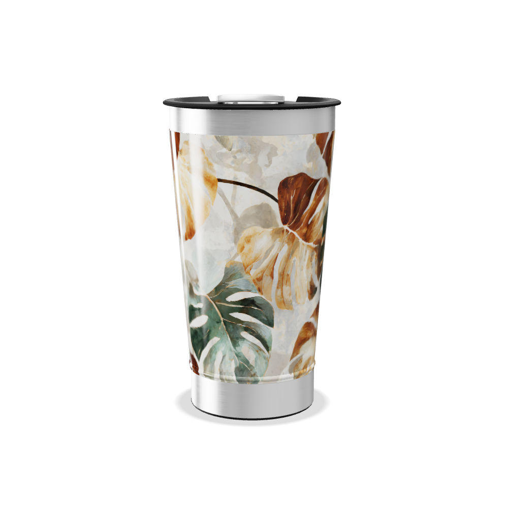 Copo Térmico - Folhas Tropicais Coloridas