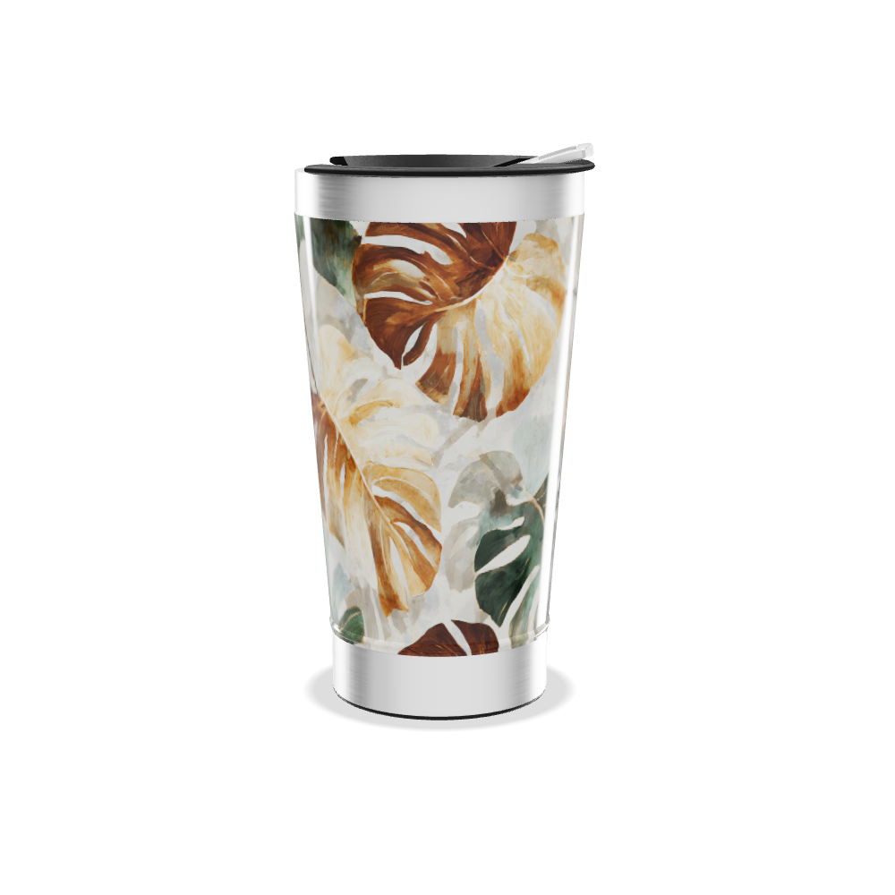 Copo Térmico - Folhas Tropicais Coloridas