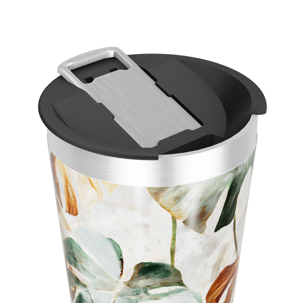 Copo Térmico - Folhas Tropicais Coloridas