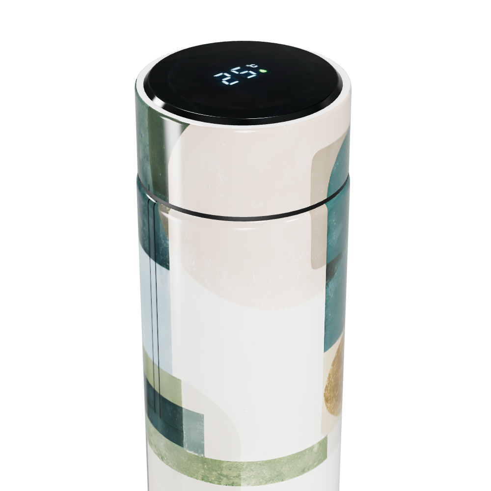 Garrafa Térmica Touch - Estampa Abstrata Colorida