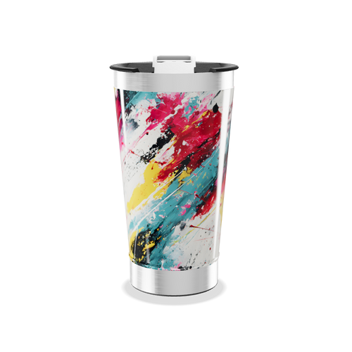 Copo Térmico - Estampa Abstrata Colorida