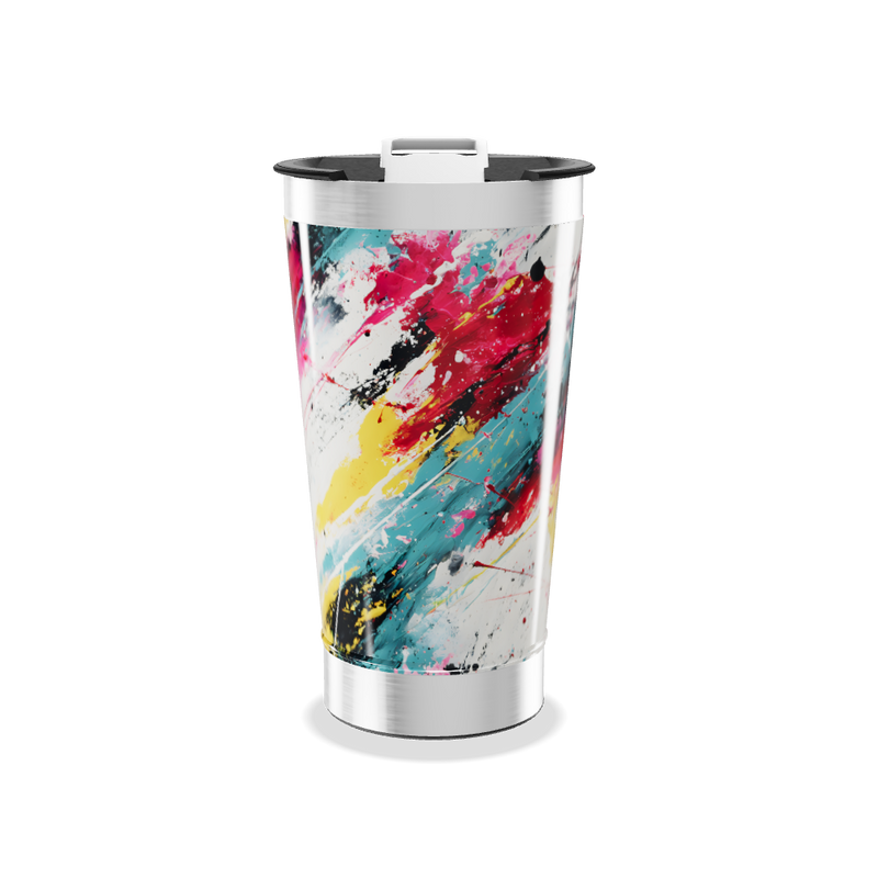 Copo Térmico - Estampa Abstrata Colorida
