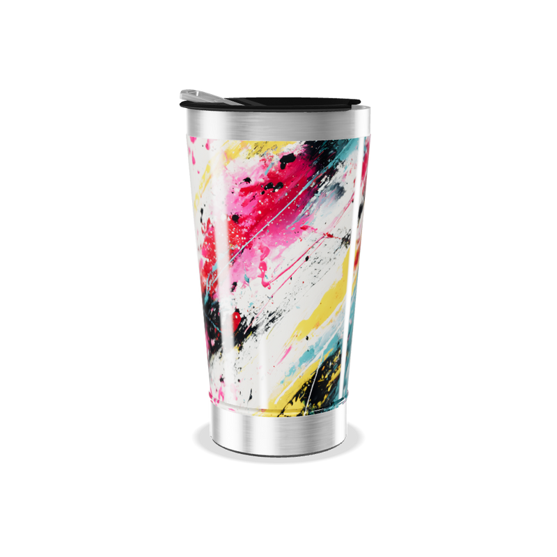 Copo Térmico - Estampa Abstrata Colorida