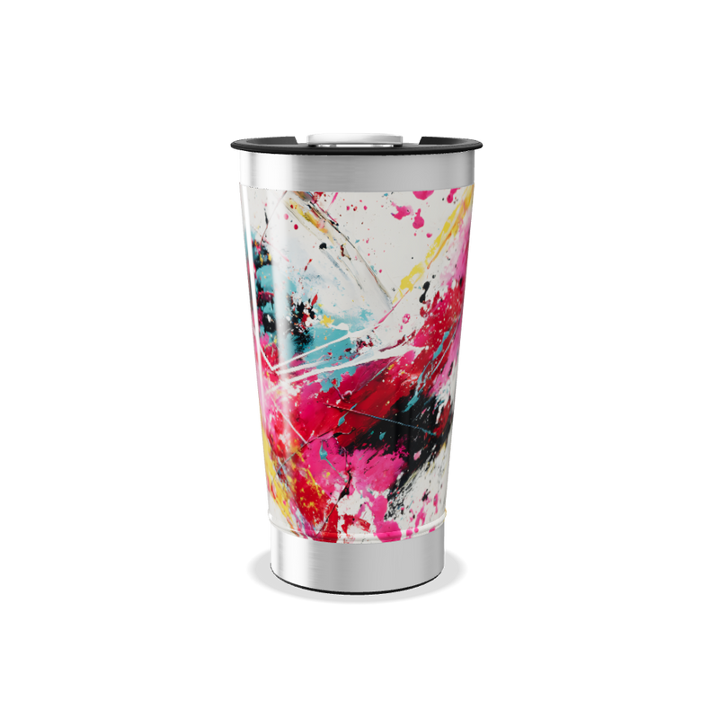Copo Térmico - Estampa Abstrata Colorida