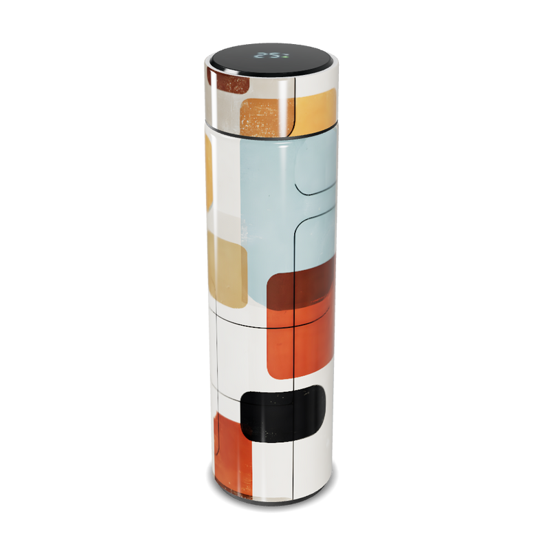 Garrafa Térmica Touch - Estampa Geométrica Colorida