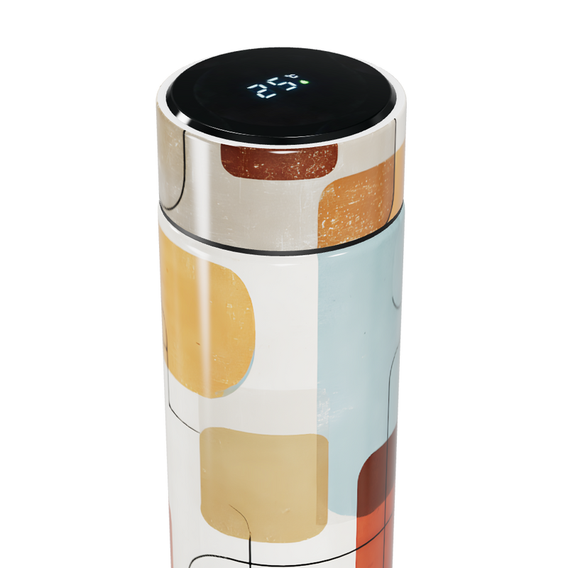 Garrafa Térmica Touch - Estampa Geométrica Colorida