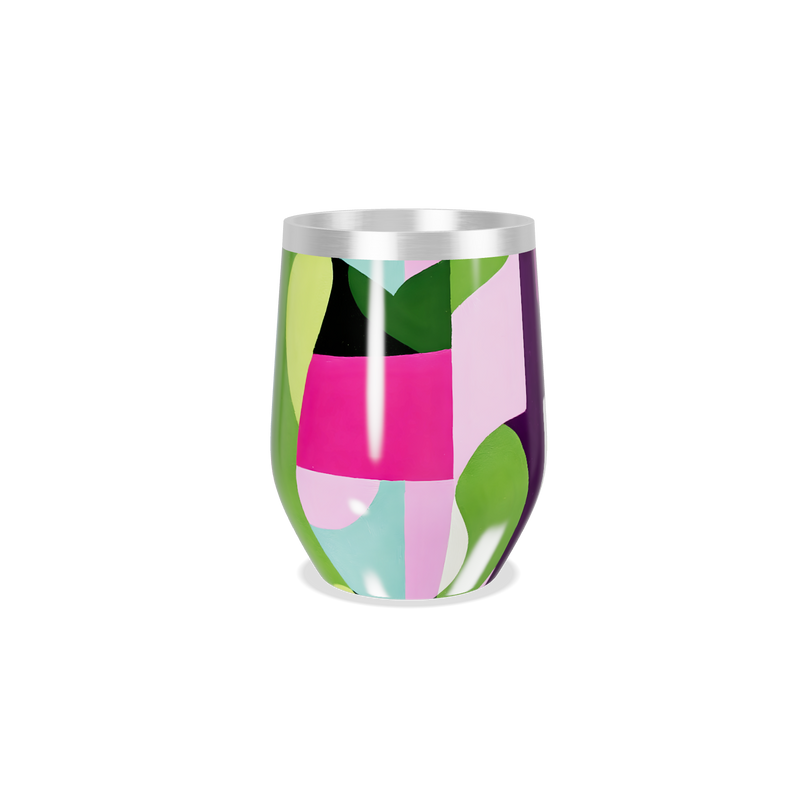 Copo Térmico Slim - Abstrato Colorido Aço Inox