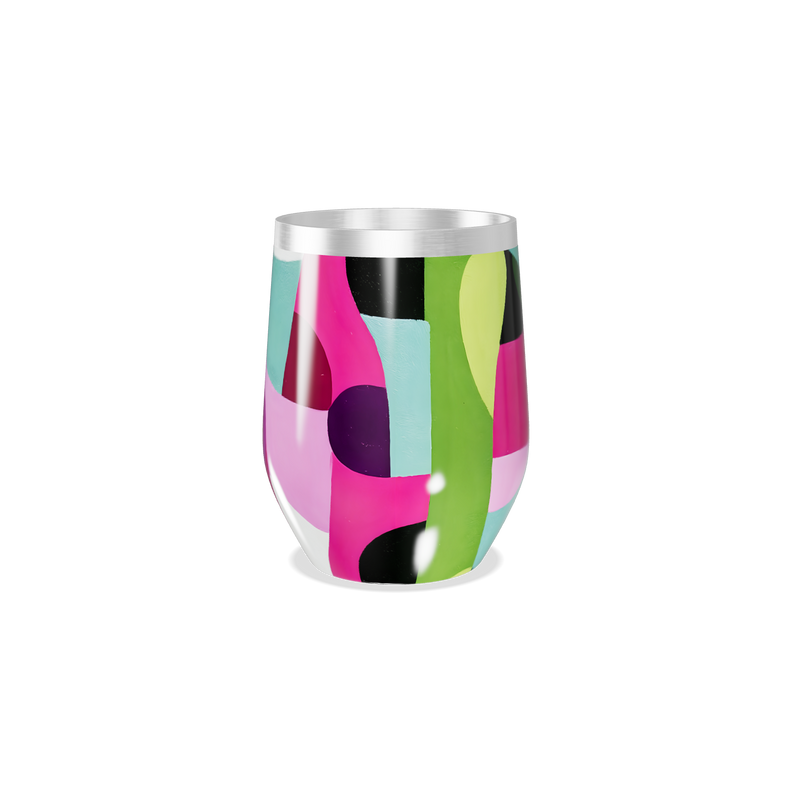 Copo Térmico Slim - Abstrato Colorido Aço Inox