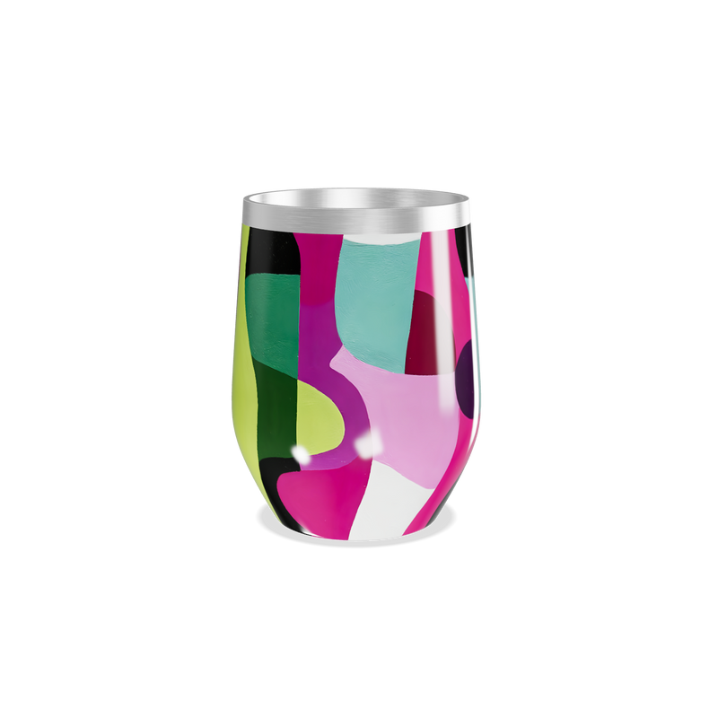 Copo Térmico Slim - Abstrato Colorido Aço Inox
